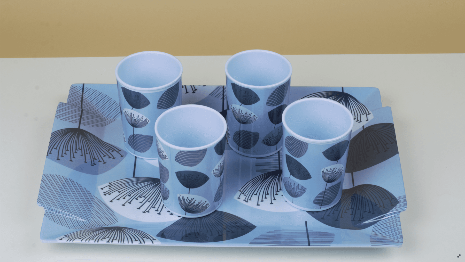 Fusion Serving Tray Blue dandelion - Image 3