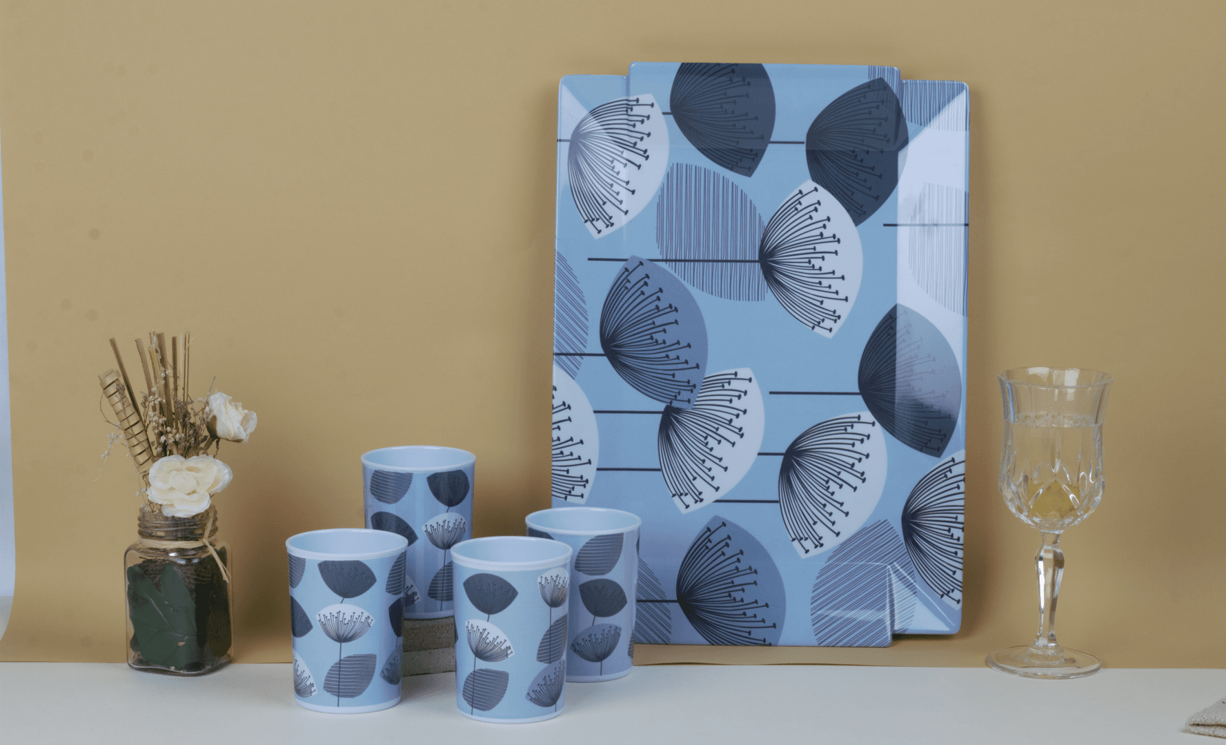 Fusion Serving Tray Blue dandelion - Image 5