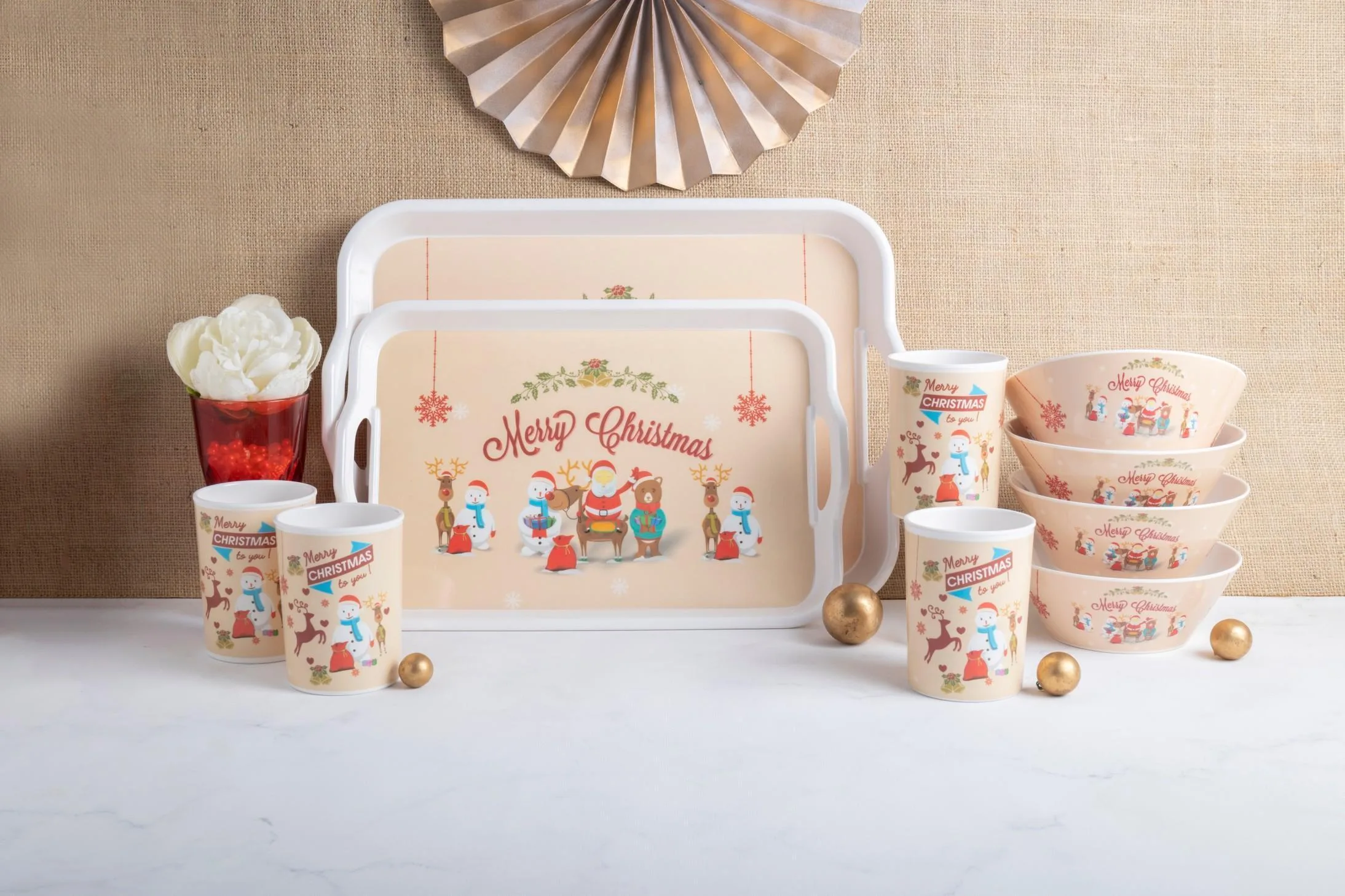 2pcs Set Handy Tray Merry Christmas - Image 2