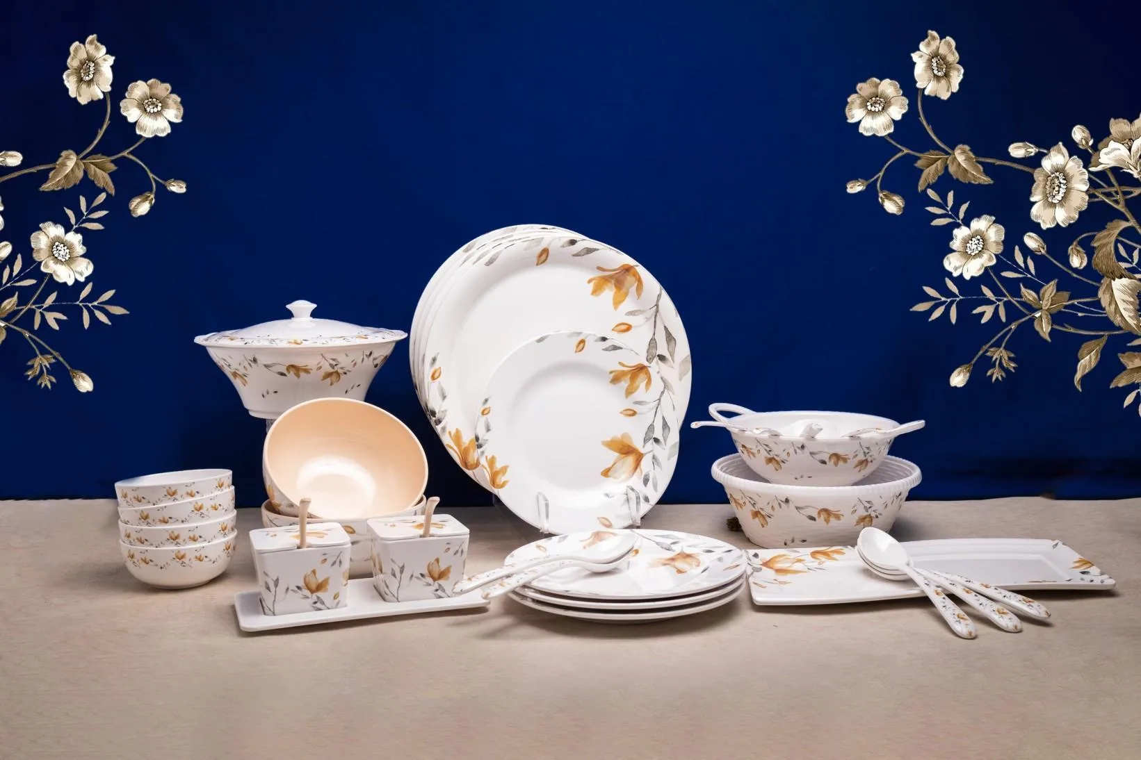 16pcs Dinner Set Golden Strokes - Image 3