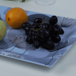 Fusion Serving Tray Blue dandelion