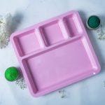 4 Section Plate 11inch Pink
