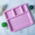 4 Section Plate 11inch Pink