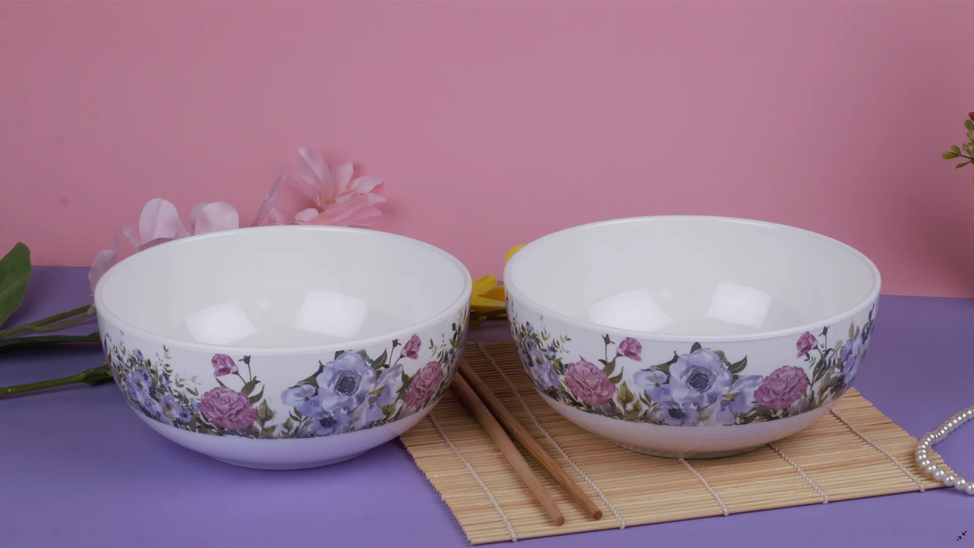 main_1652677373 2pcs Set Serving Bowl 7inch Bloom Field - Image 1