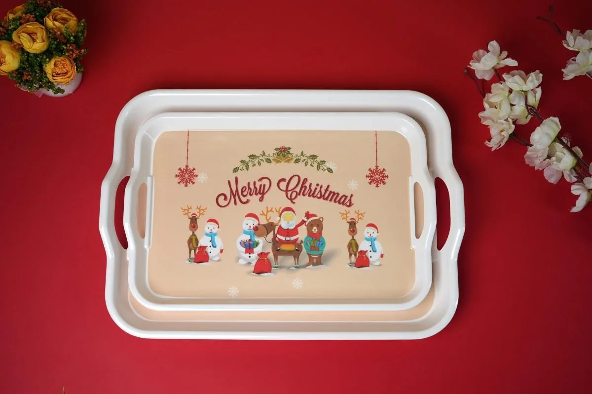 2pcs Set Handy Tray Merry Christmas - Image 1
