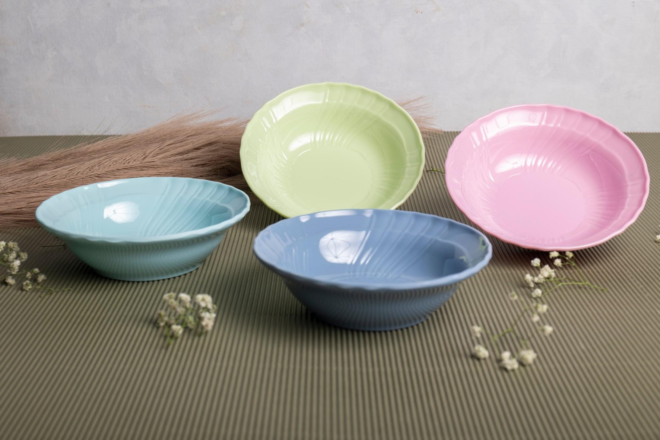 main_1695045032 4pcs Set Happy Bowl Assorted Color - Image 1