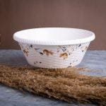 Multiuse Serving Round Basket Golden Strokes