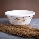Multiuse Serving Round Basket Golden Strokes