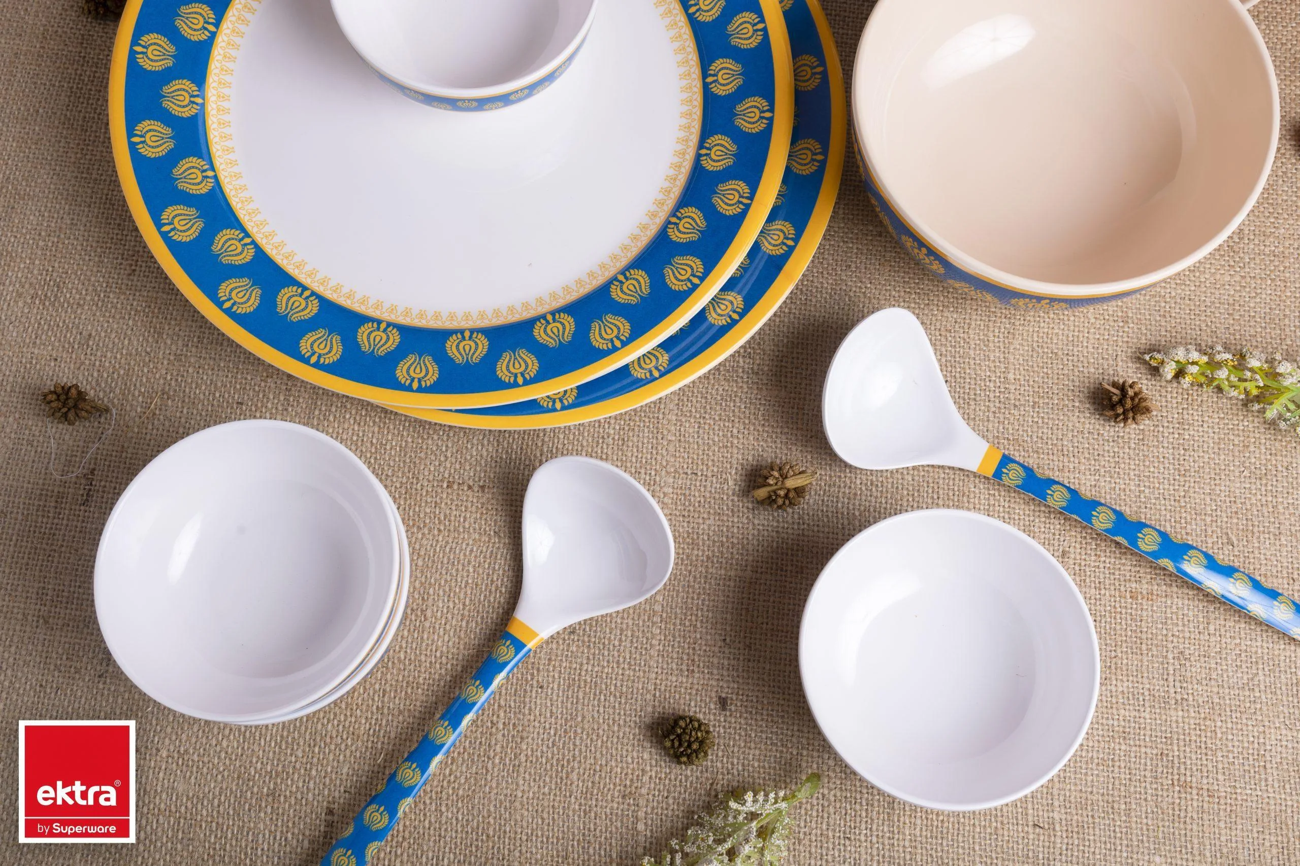 38pcs dinner Set Bloom field With 12pc Dinner Set free any Design - Image 2
