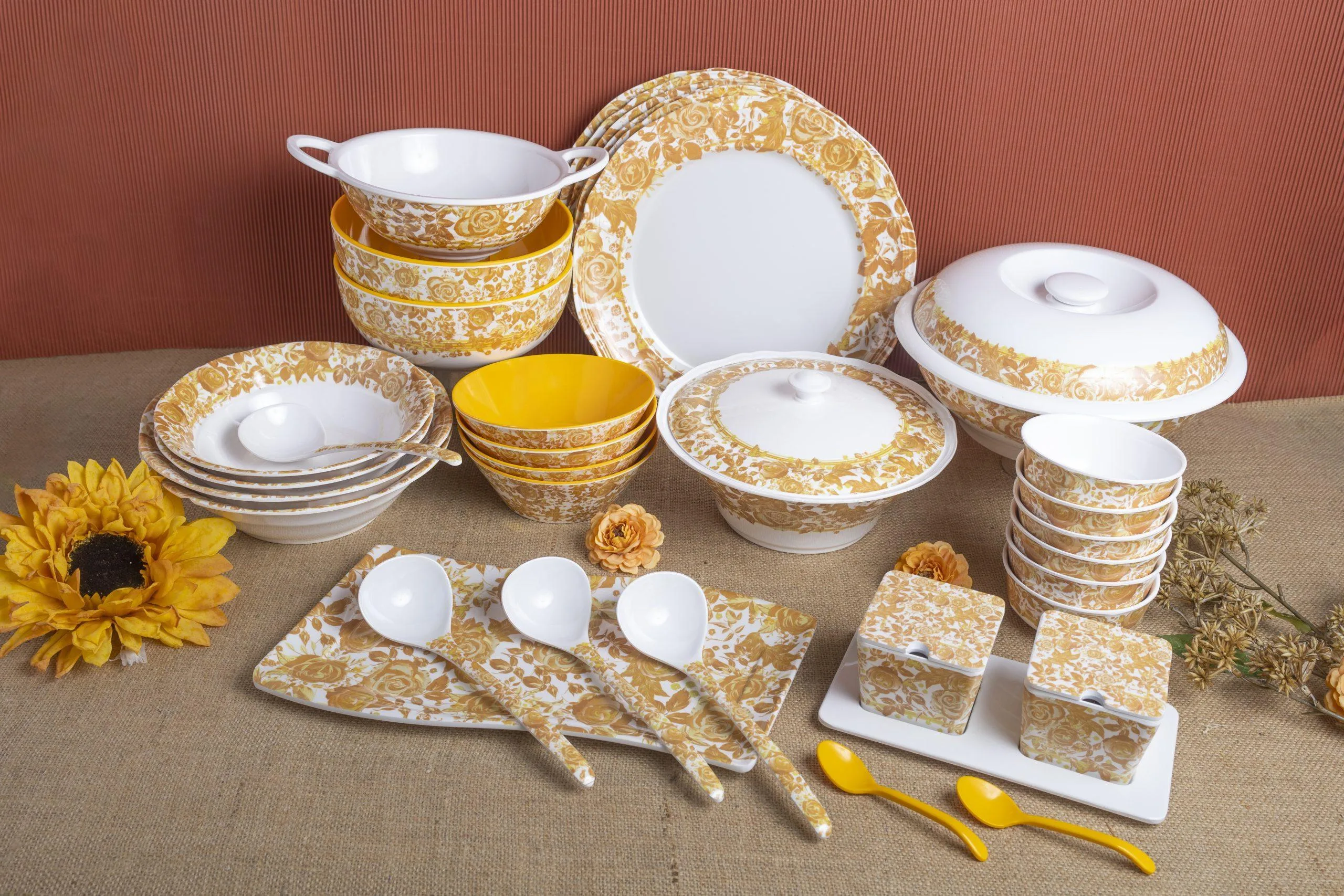 20pcs Dinner Set Golden Meadow - Image 2